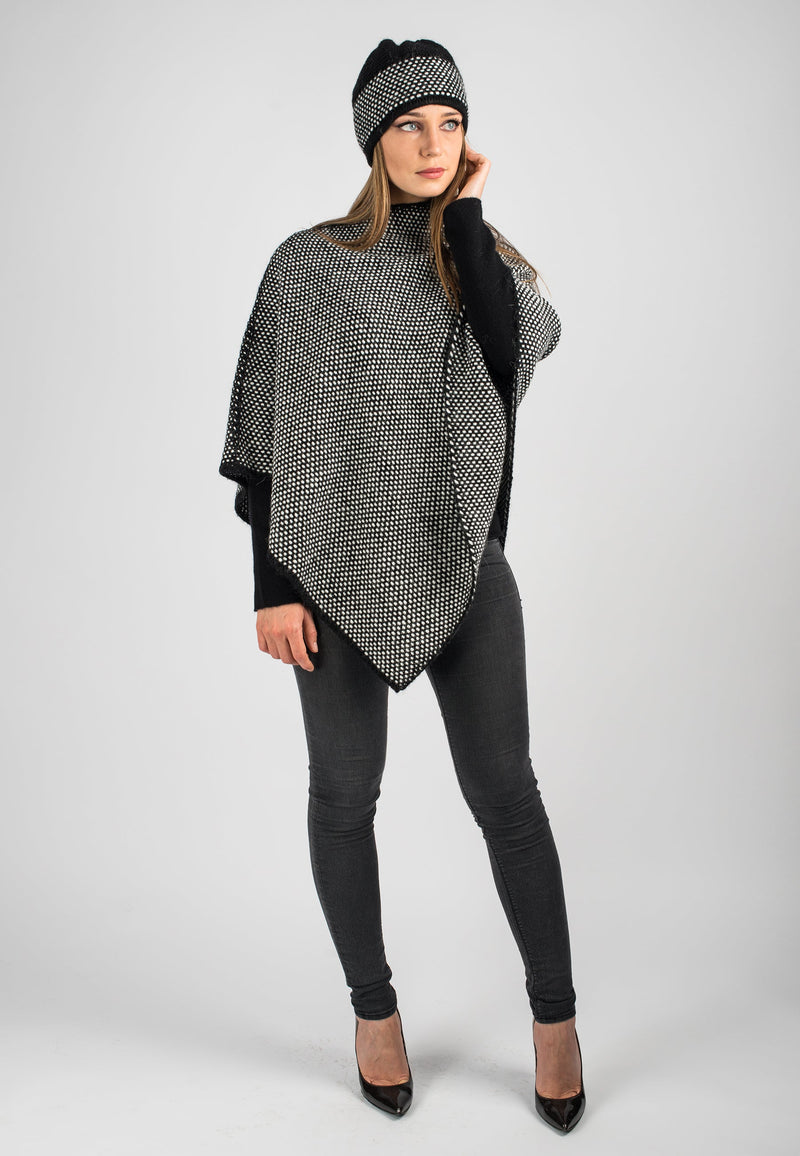 Poncho sale e pepe | Dalle Piane Cashmere