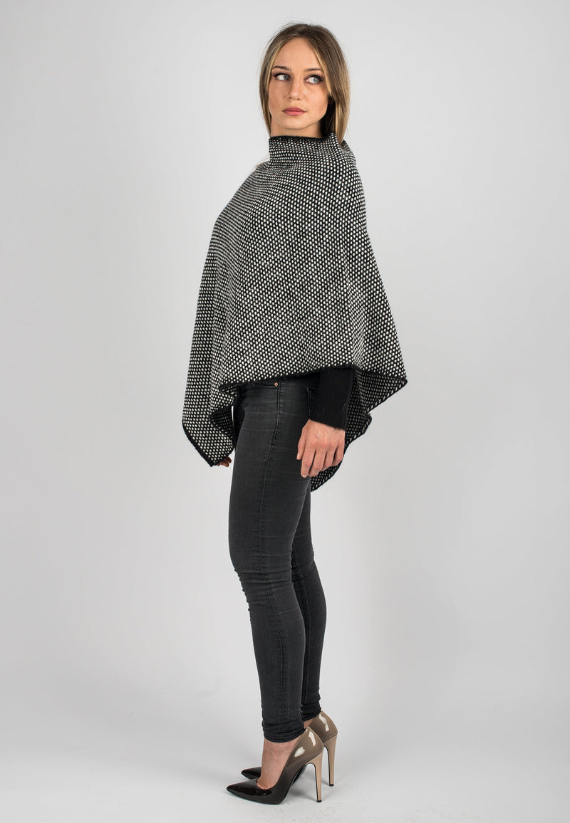 Poncho sale e pepe | Dalle Piane Cashmere