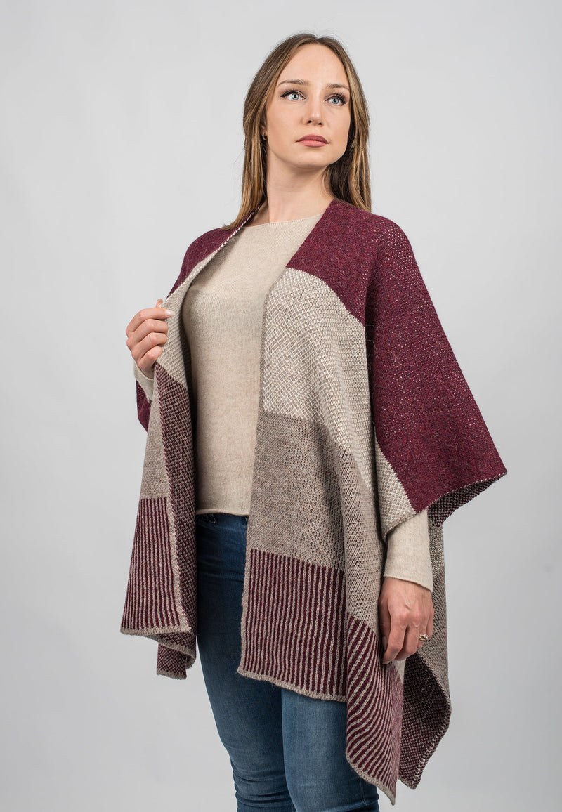 Striped Cape | Dalle Piane Cashmere