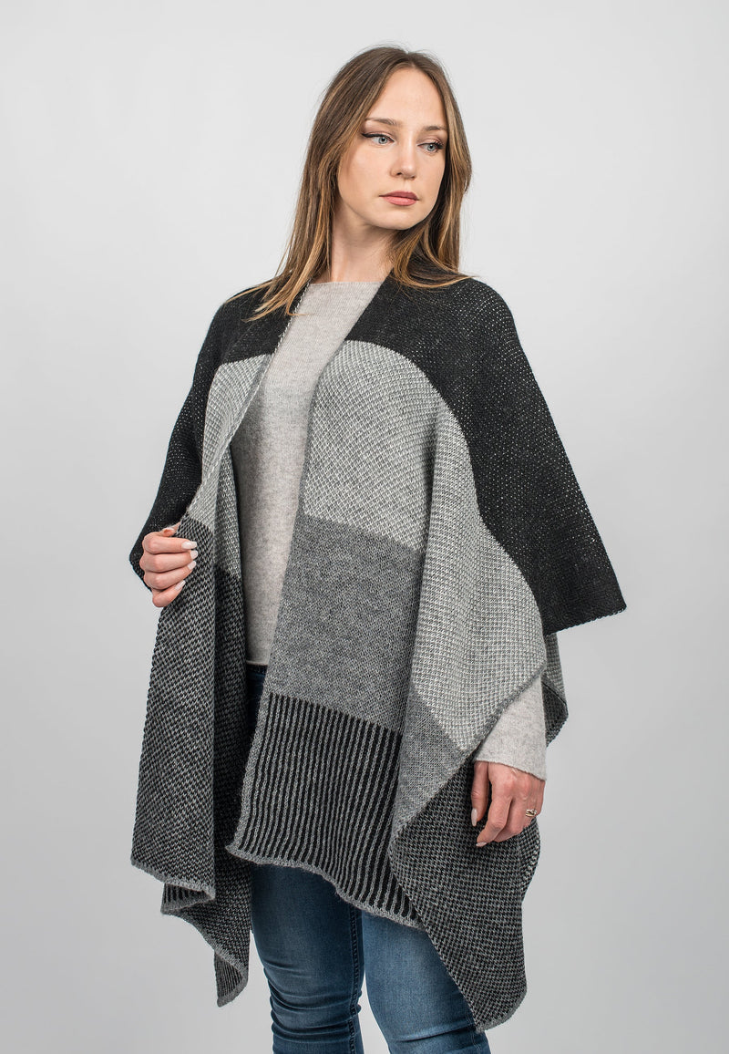 Striped Cape | Dalle Piane Cashmere