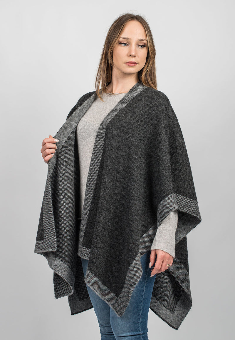 Bicolour Cape | Dalle Piane Cashmere