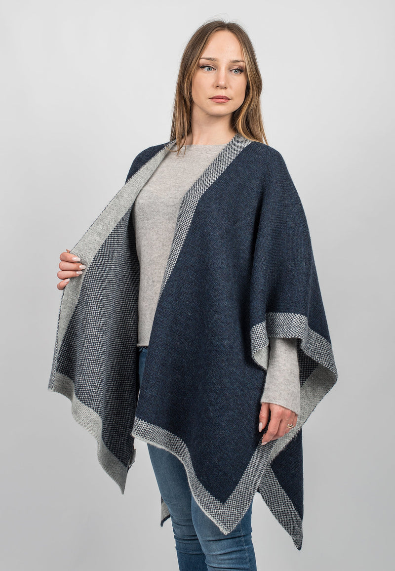 Bicolour Cape | Dalle Piane Cashmere