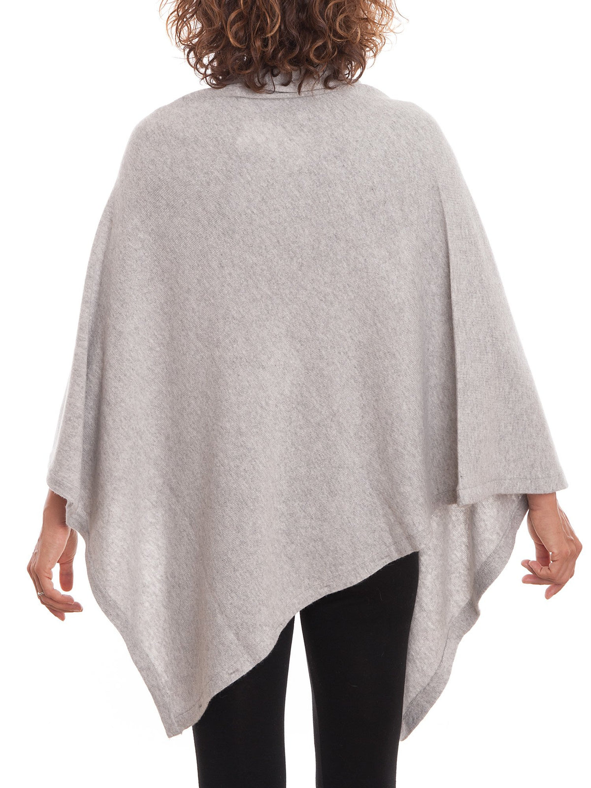 Poncho aus Kaschmirmischung mit Knöpfen, Farbe Grau, Ansicht 3 | Dalle Piane Cashmere