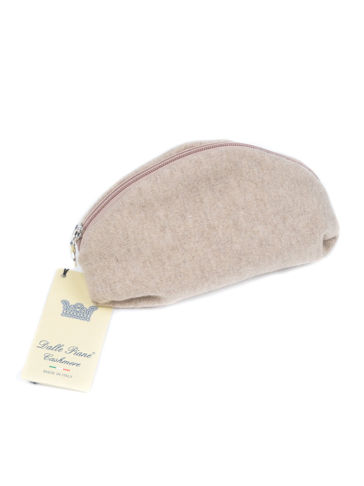 Clutch aus 100 % reinem Kaschmir, Farbe Beige | Dalle Piane Cashmere
