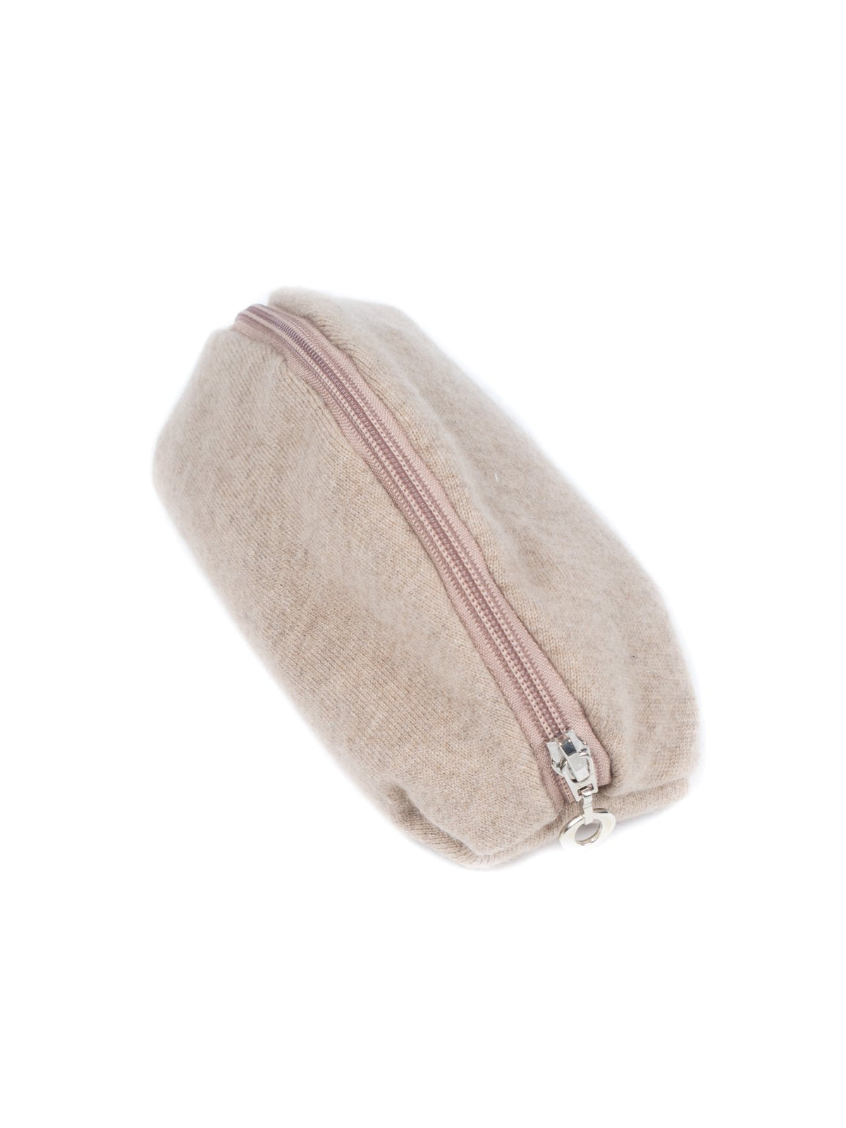 Clutch aus 100 % reinem Kaschmir, Farbe Beige, Ansicht 2 | Dalle Piane Cashmere