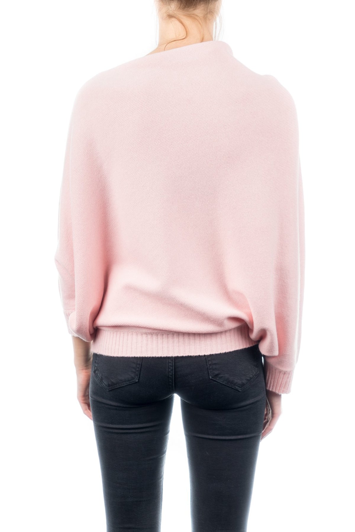 Poncho mit Ärmeln aus Kaschmirmischung, Farbe Rosa, Ansicht 3 | Dalle Piane Cashmere