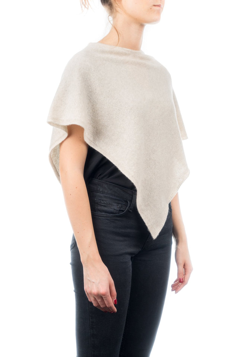 Kurzer Poncho 100% Kaschmir | Dalle Piane Cashmere