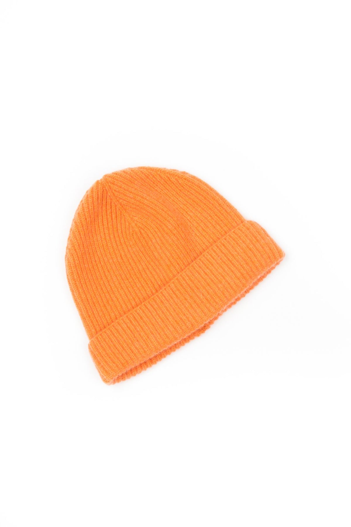 Herrenmütze aus 100 % Kaschmir im englischen Patentmuster, Farbe Orange, Ansicht 2 | Dalle Piane Cashmere