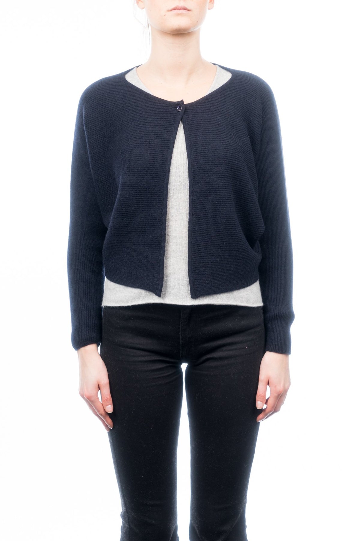 Kurze Strickjacke 100% Kaschmirknöpfen | Dalle Piane Cashmere