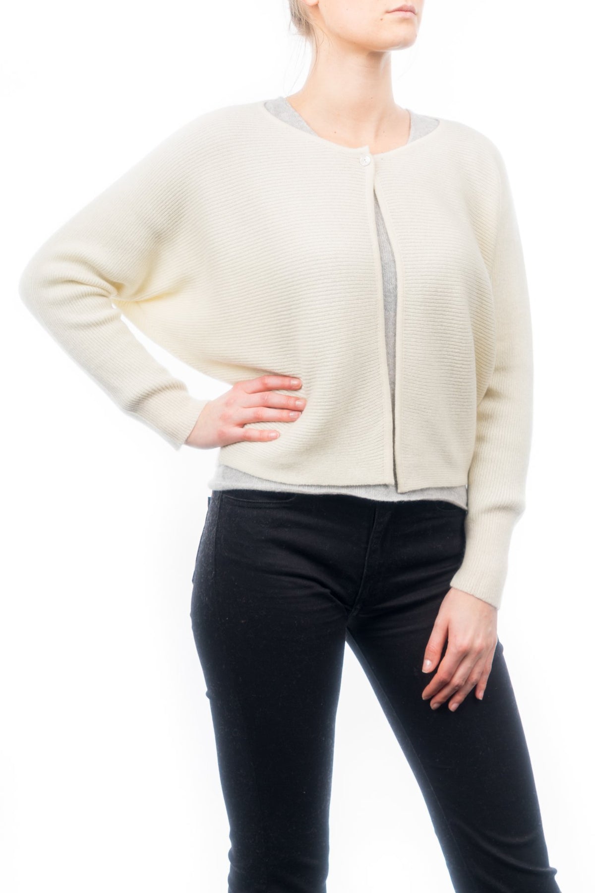 Kurze Strickjacke 100% Kaschmirknöpfen | Dalle Piane Cashmere
