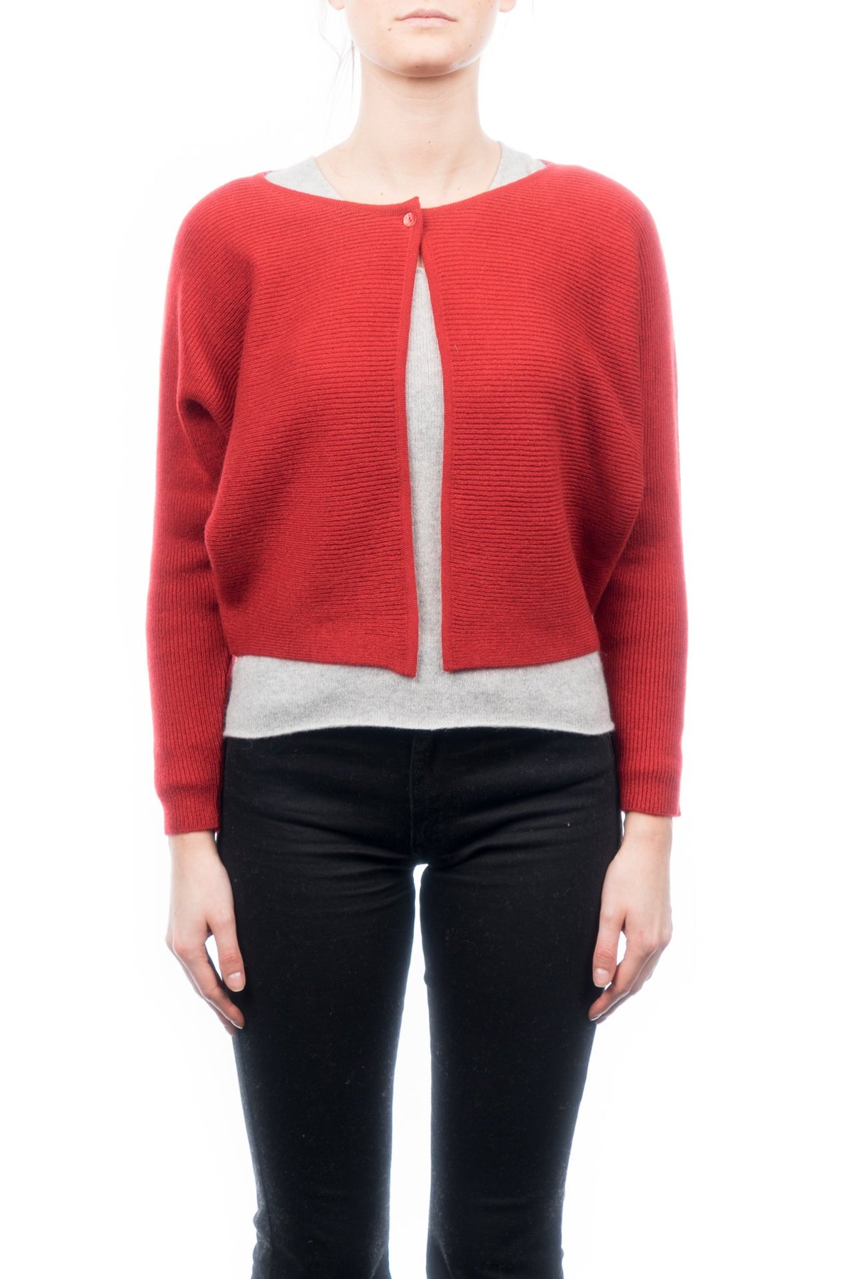 Kurze Strickjacke 100% Kaschmirknöpfen | Dalle Piane Cashmere