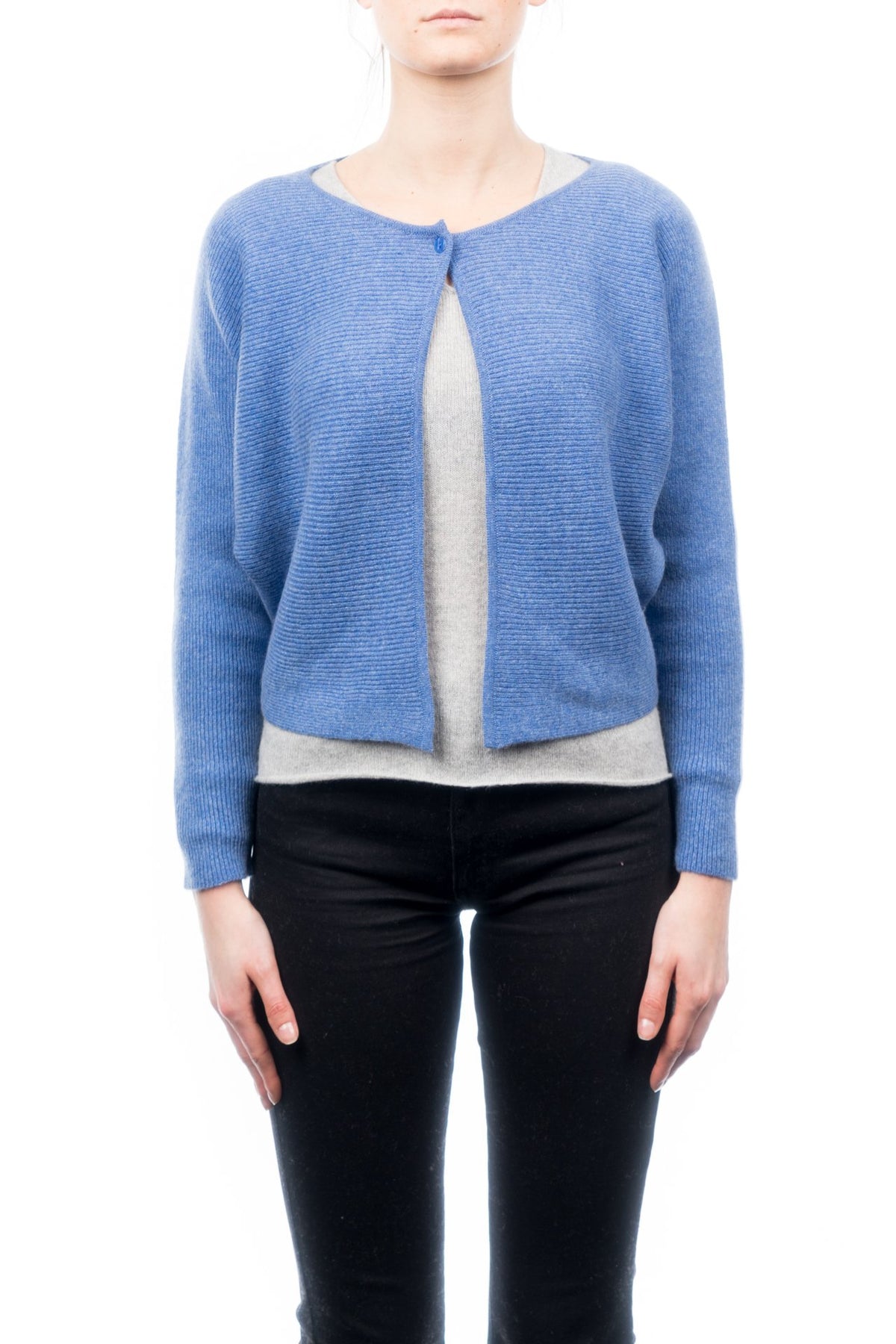 Kurze Strickjacke 100% Kaschmirknöpfen | Dalle Piane Cashmere