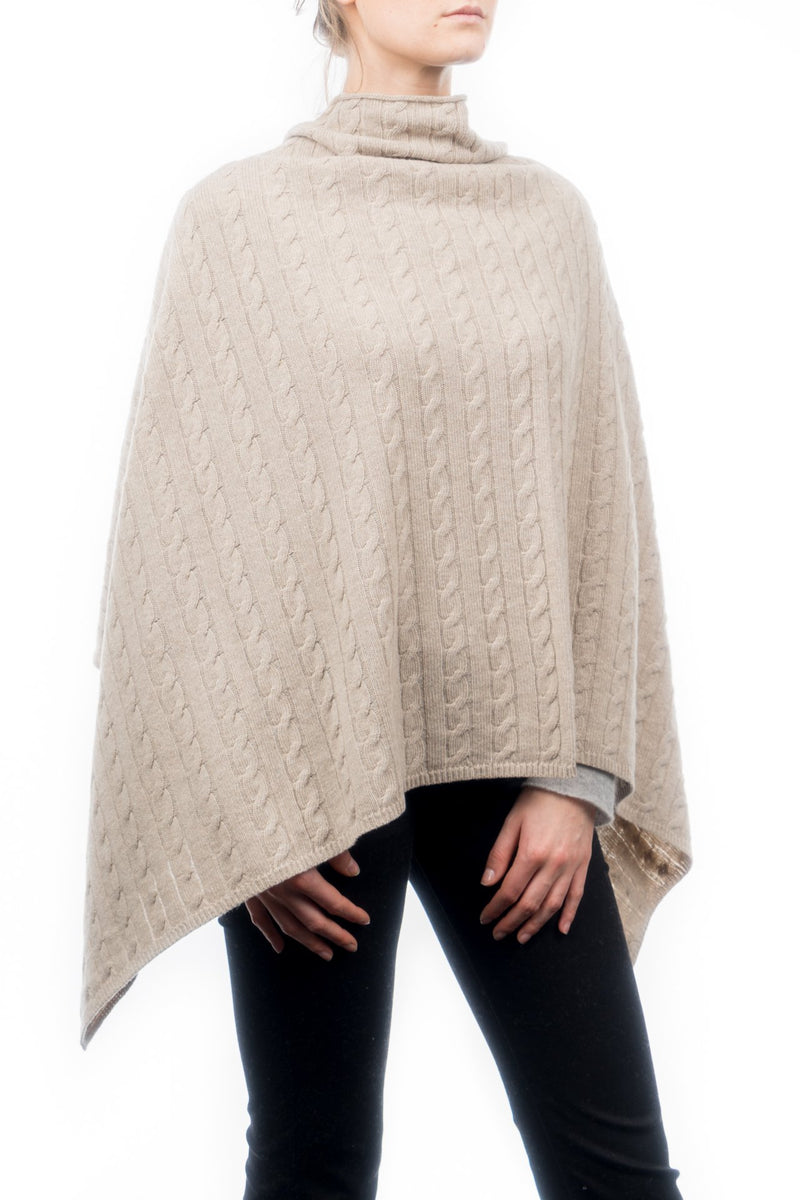 Geflochtene Poncho aus Kaschmirmischungen | Dalle Piane Cashmere