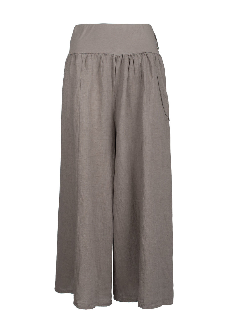 100% Leinen Palazzo-Hose | Dalle Piane Cashmere