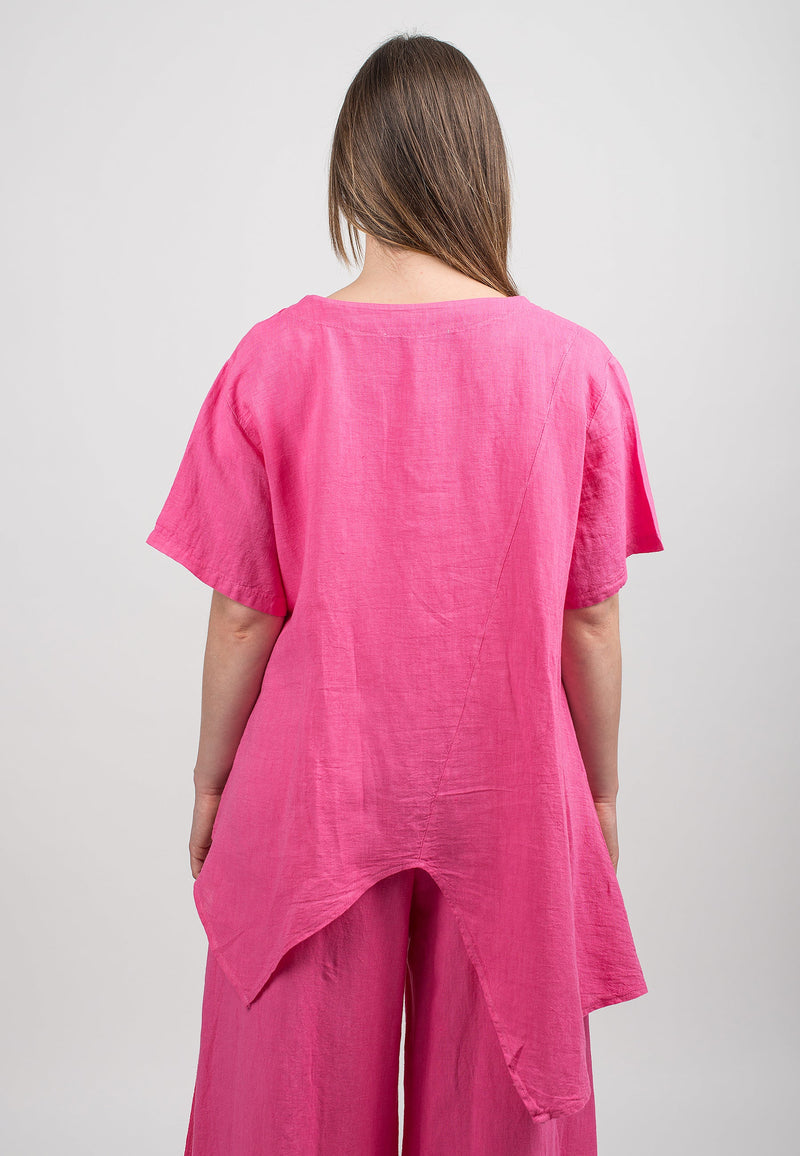 Asymmetrische Tunika 100% Leinen | Dalle Piane Cashmere