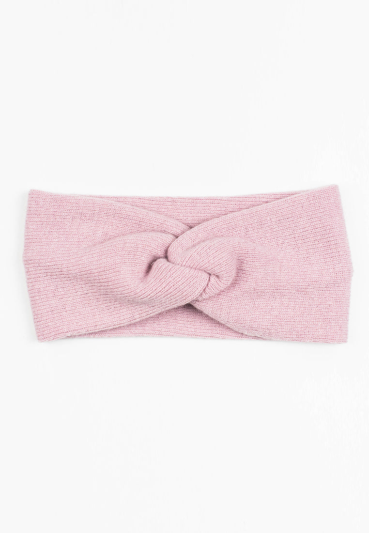 Haarband aus Kaschmir-Mischgewebe, Farbe Rosa, Ansicht 3 | Dalle Piane Cashmere