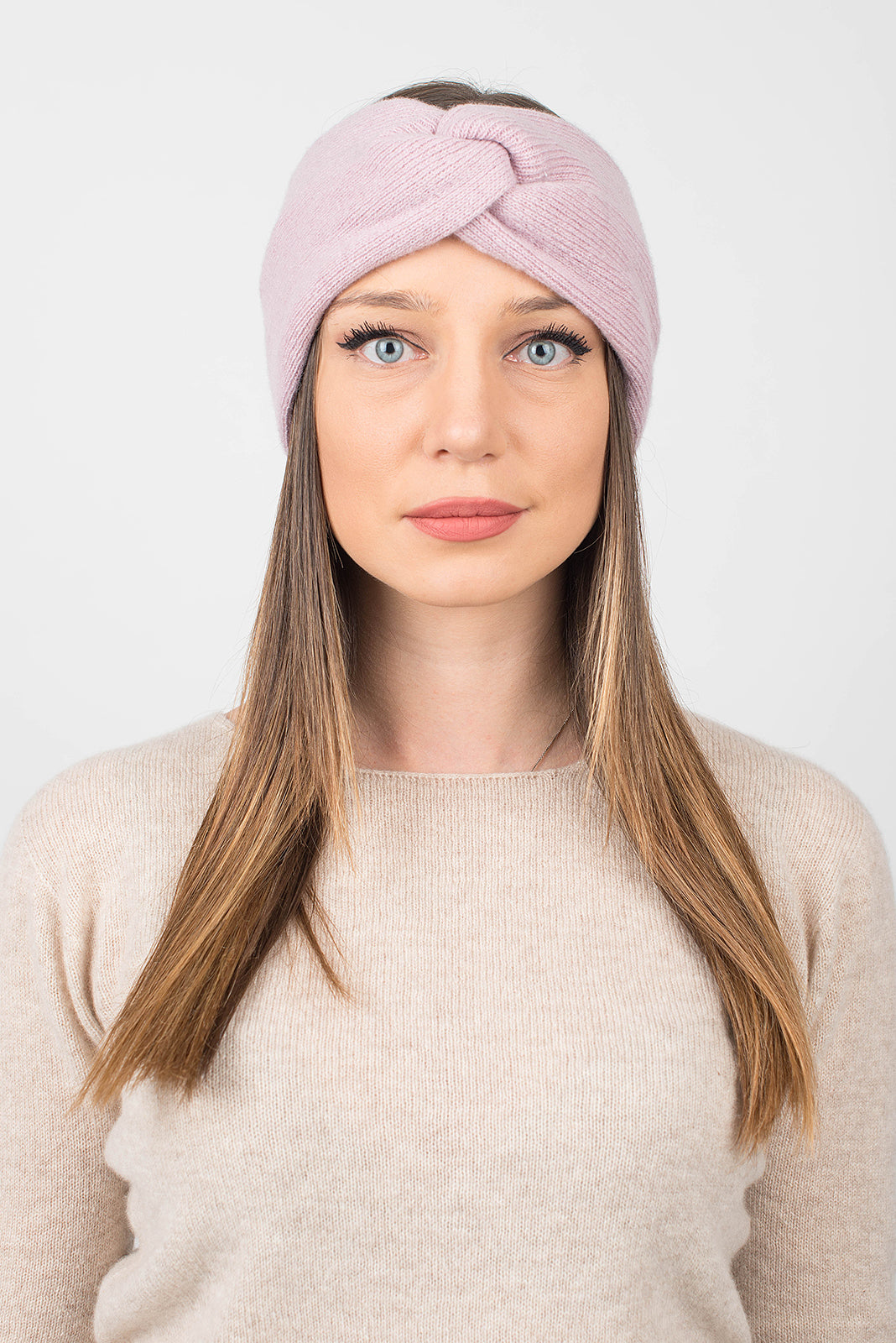 Haarband aus Kaschmir-Mischgewebe, Farbe Rosa | Dalle Piane Cashmere