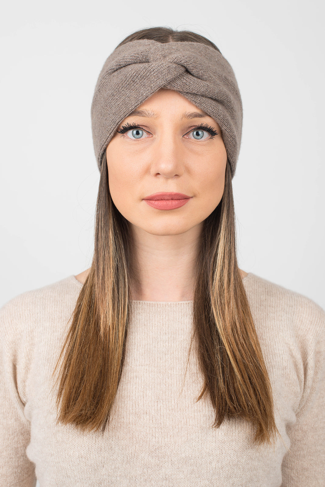 Haarband aus Kaschmir-Mischgewebe, Farbe Nerz | Dalle Piane Cashmere