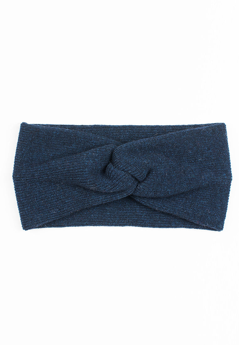 Haarband aus Kaschmir-Mischgewebe, Farbe Blau, Ansicht 3 | Dalle Piane Cashmere